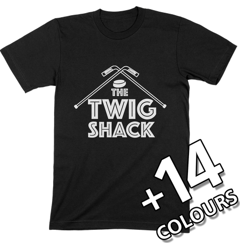 The Twig Shack Premium T-Shirt (white logo)