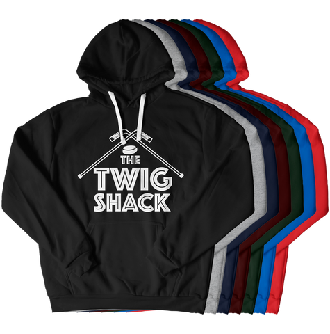 The Twig Shack Premium Pullover Hoodie (white logo)