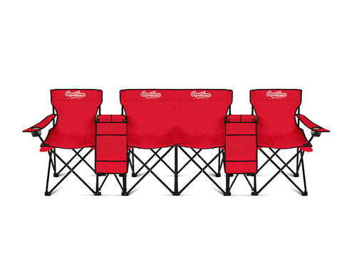 Portable 4-Seat Camping Folding Chair with Cooler