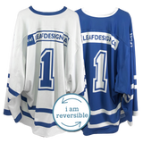 Home and Away Custom Double Sided Sublimated Jersey (White & Blue)