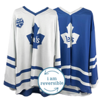 Home and Away Custom Double Sided Sublimated Jersey (White & Blue)