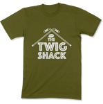 The Twig Shack Premium T-Shirt (white logo)